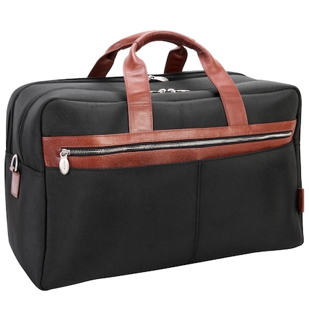 A1 Luggage 21 in. U Series Wellington Nylon Two-Tone Dual-Compartment Laptop, Tablet Carry-All Duffel Bag, Black A12611593